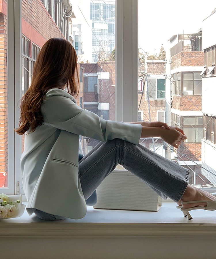 シングルテーラードジャケット  SKYBLUE