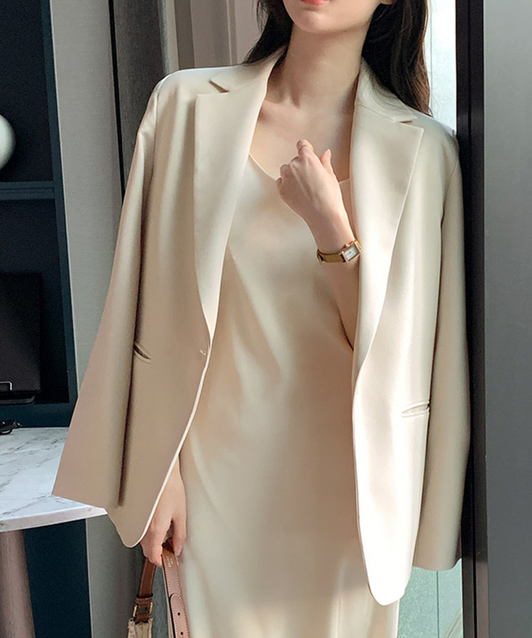 シングルテーラードジャケット  BEIGE