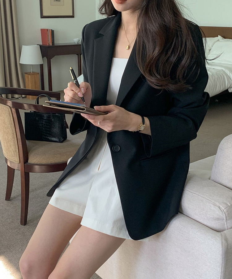 シングルテーラードジャケット  BLACK