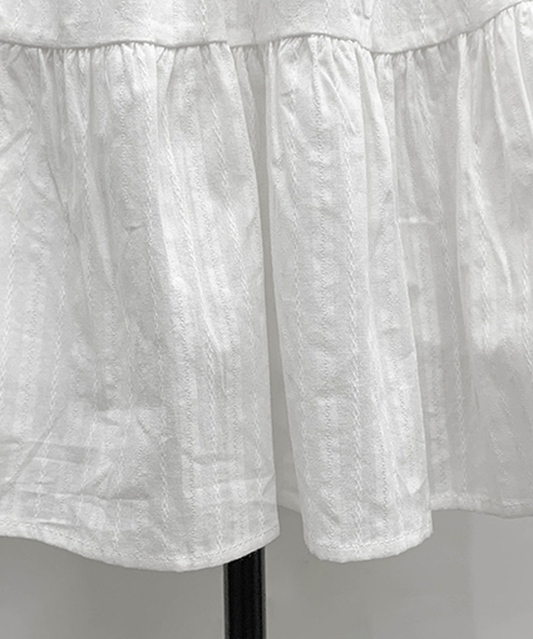 コットンフレアミニワンピース