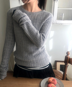 モヘアリブニット(7color) GREY