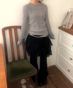 モヘアリブニット(7color) GREY