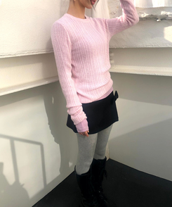 モヘアリブニット(7color) PINK