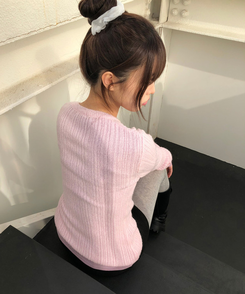 モヘアリブニット(7color) PINK