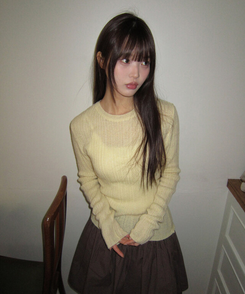 モヘアリブニット(7color) YELLOW