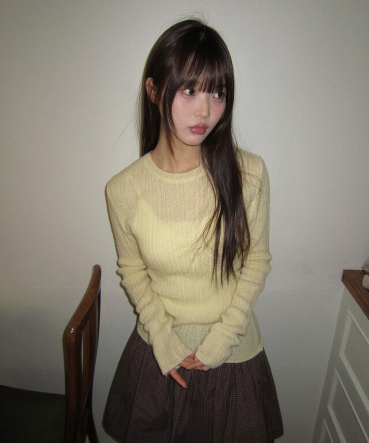 モヘアリブニット(7color) YELLOW