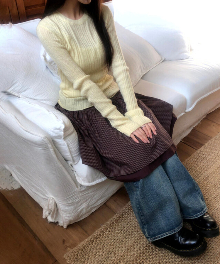 モヘアリブニット(7color) YELLOW