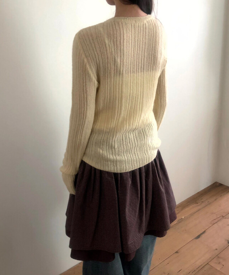 モヘアリブニット(7color) YELLOW