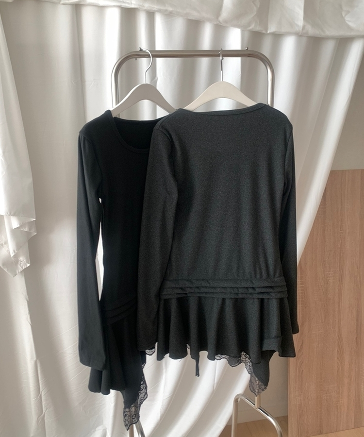 アンバランスフレアレイヤードTシャツ