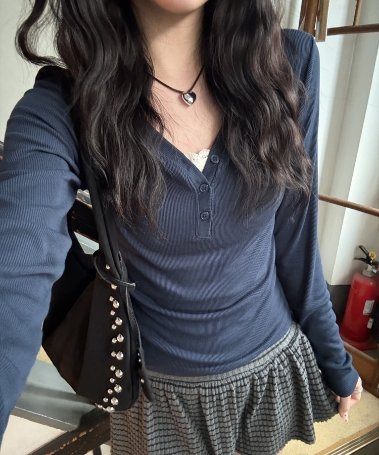 ストライプフレアミニスカート CHARCOAL