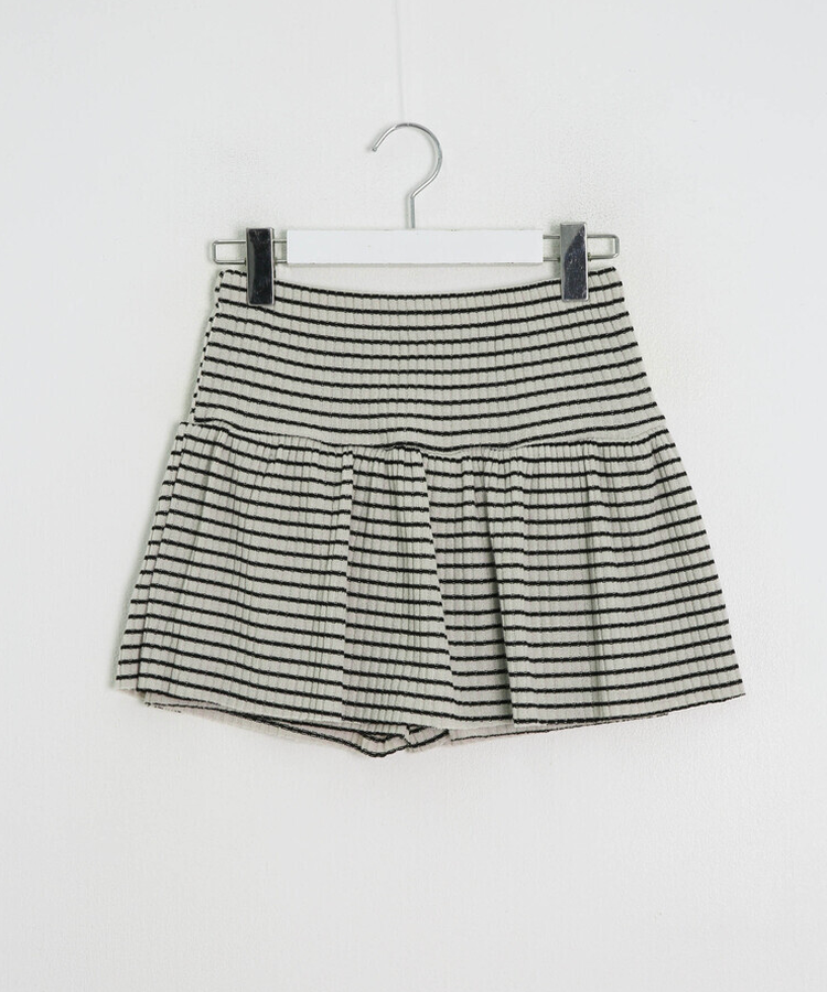 ストライプフレアミニスカート