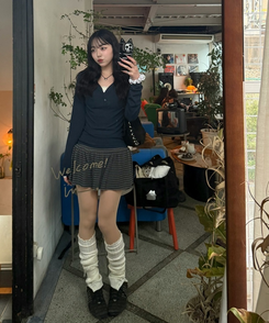 リボンロングレッグウォーマー IVORY