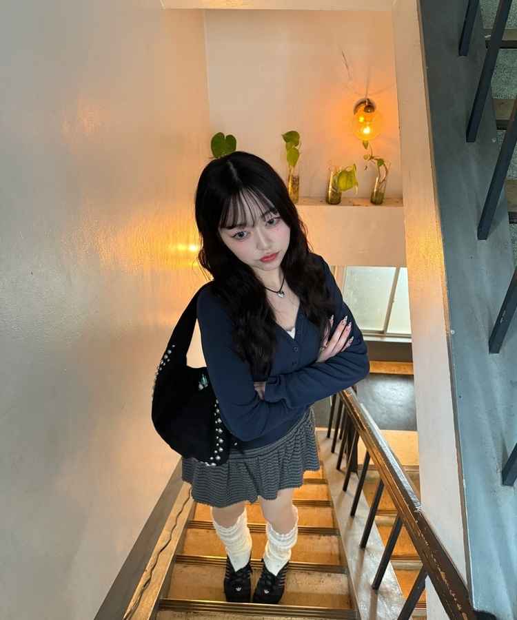 リボンロングレッグウォーマー IVORY