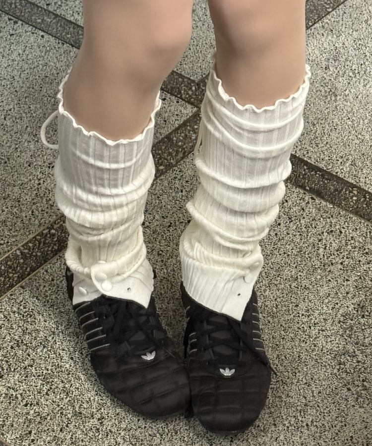 リボンロングレッグウォーマー IVORY