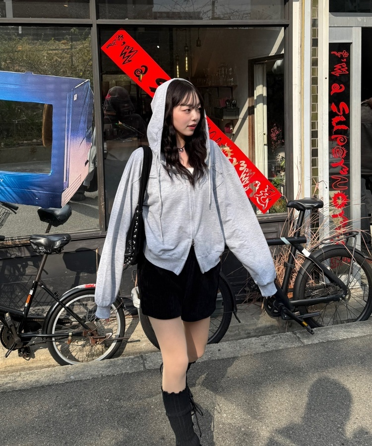 リボンロングレッグウォーマー BLACK