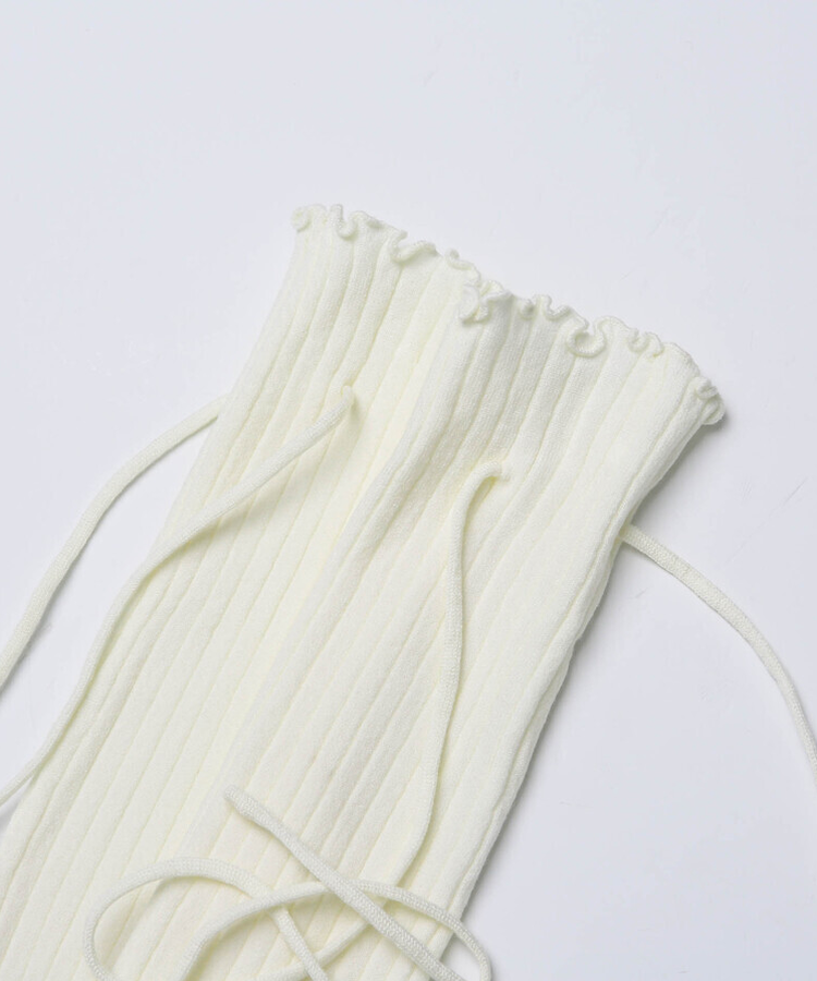 リボンロングレッグウォーマー