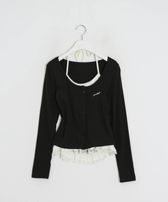 レイヤードレースカーディガン