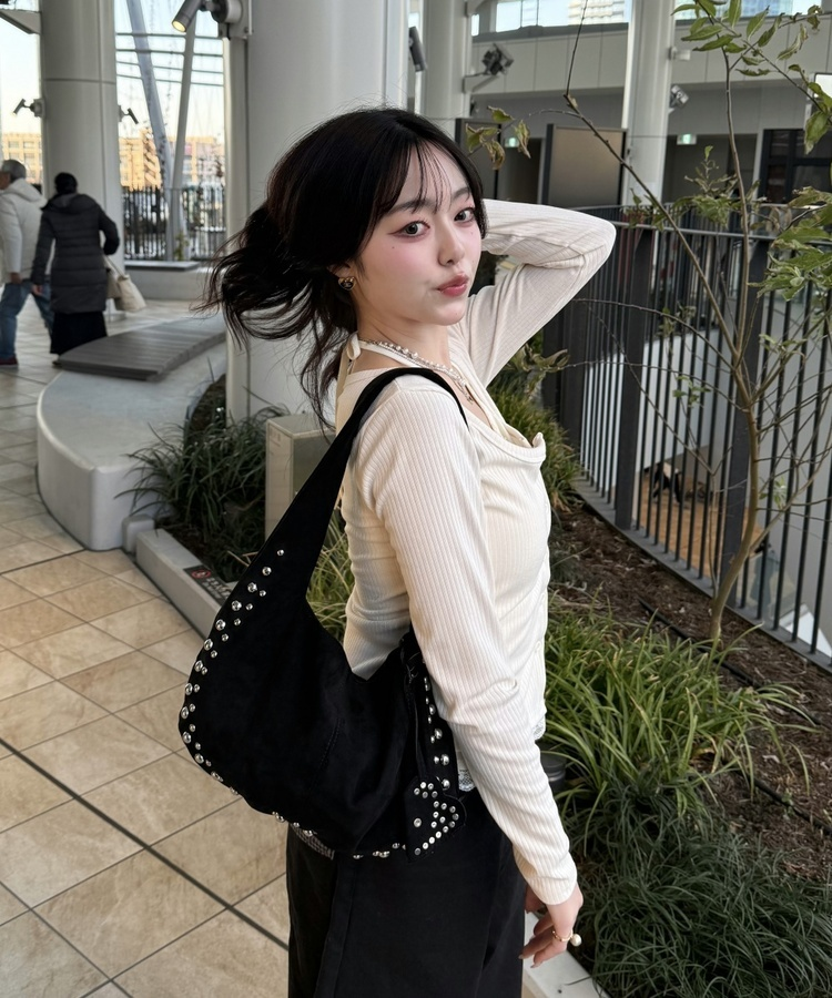 レイヤードレースカーディガン BEIGE