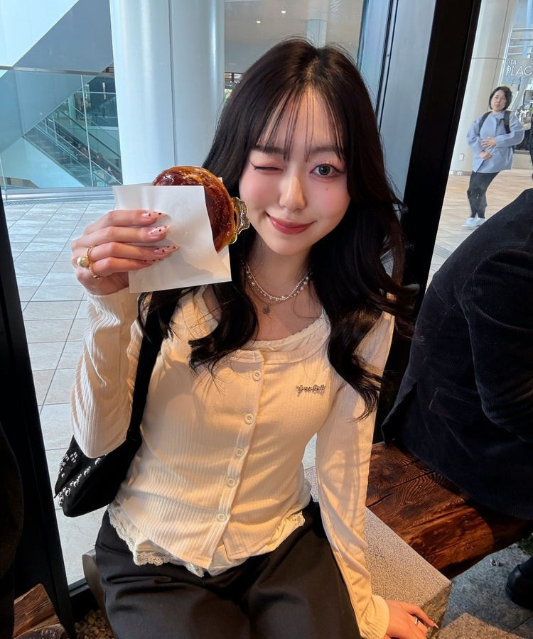 レイヤードレースカーディガン BEIGE