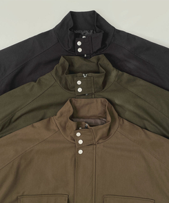 ハイネックボタンストリングジャケット