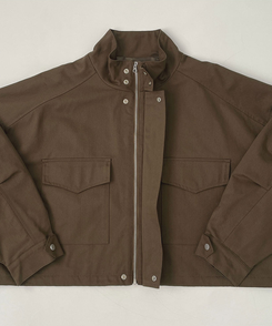 ハイネックボタンストリングジャケット