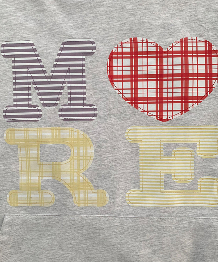 ハートチェックフードパーカー