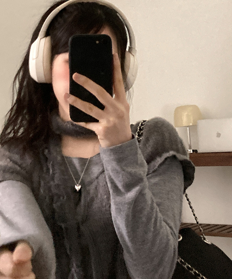 심플 데일리 통통 하트 유광 목걸이 실버