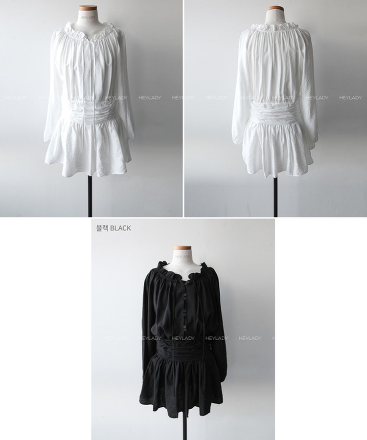 フリルシャーリングミニワンピース