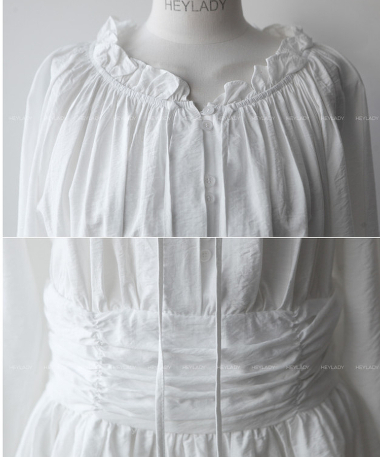 フリルシャーリングミニワンピース