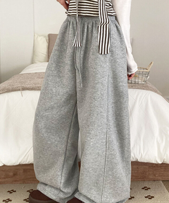 【起毛】ドリームスターワイドサイドスリットトレーニングパンツ GREY