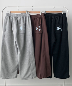 【起毛】ドリームスターワイドサイドスリットトレーニングパンツ