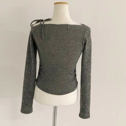 レイヤードビスチェオフショルダーニット