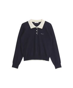 （配色ポイント♥）レタリング刺繍入り配色カラーニット