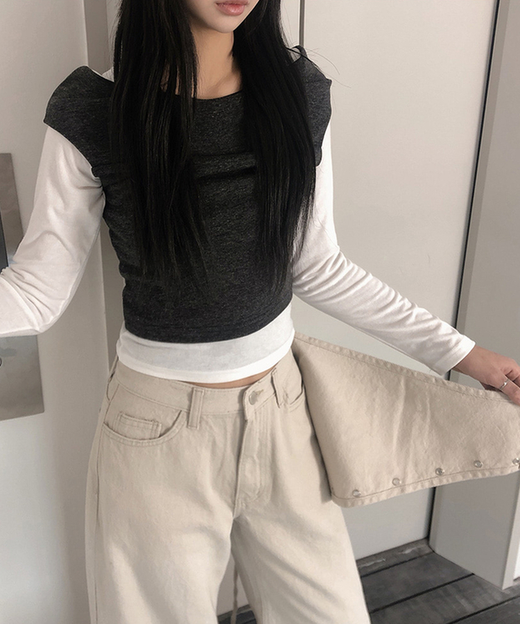 ハイウエストレイヤードラップワイドパンツ BEIGE