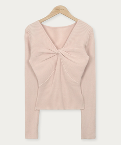 ツイストリボンスリムニット