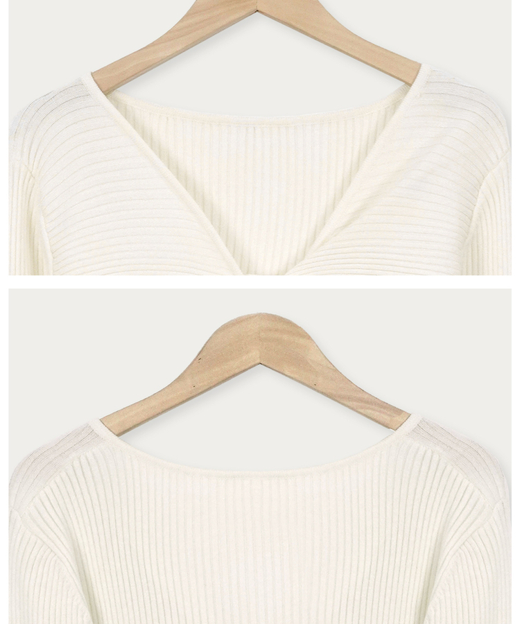 ツイストリボンスリムニット