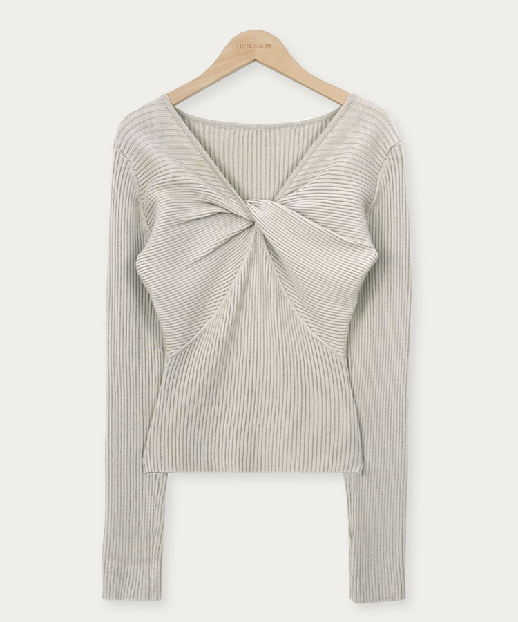 ツイストリボンスリムニット