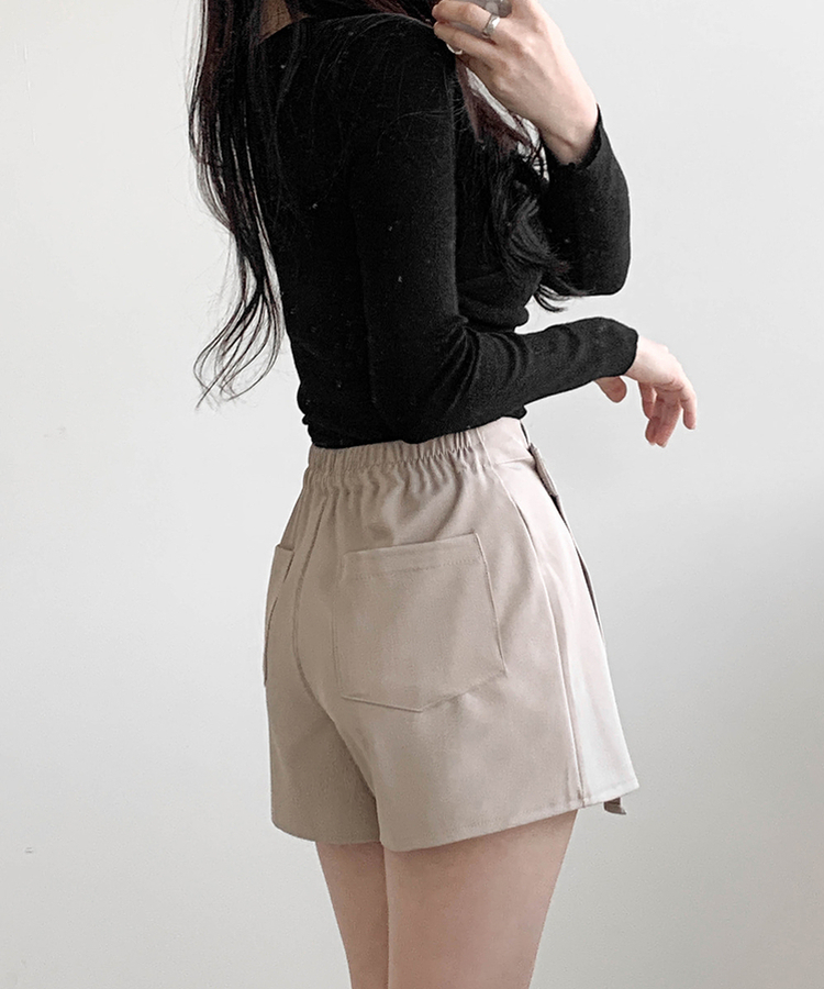 【タイ付き】ラップアンバランスニット BLACK