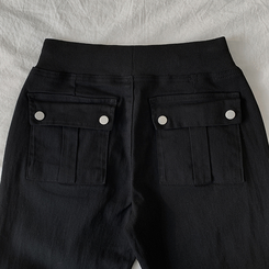 【丈別】ヒップバックポケットバンディングパンツ