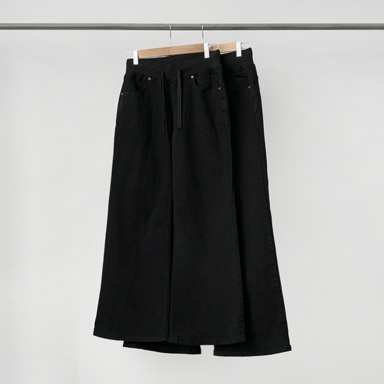 【丈別】ヒップバックポケットバンディングパンツ