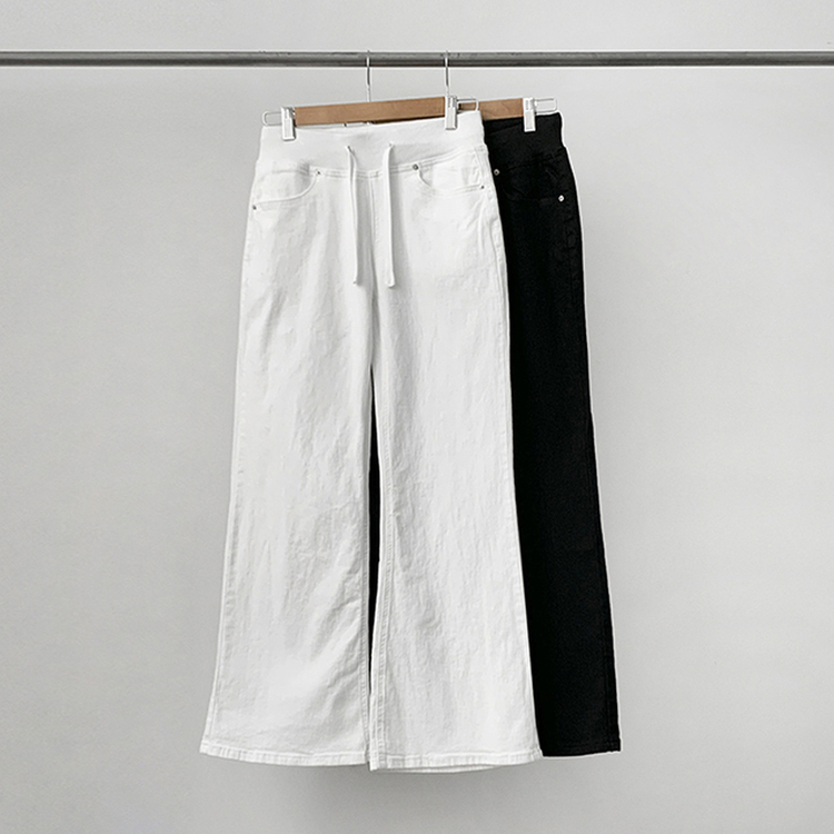 【丈別】ヒップバックポケットバンディングパンツ