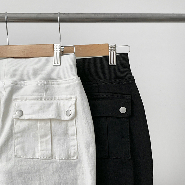 【丈別】ヒップバックポケットバンディングパンツ