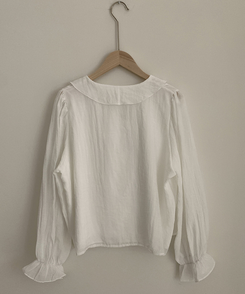 フリルリボンシフォンブラウス