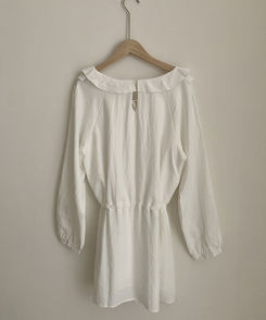 フリルリボンシフォンラッフルミニワンピース