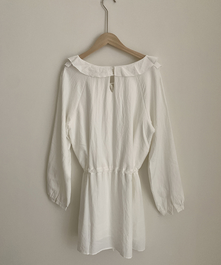 フリルリボンシフォンラッフルミニワンピース