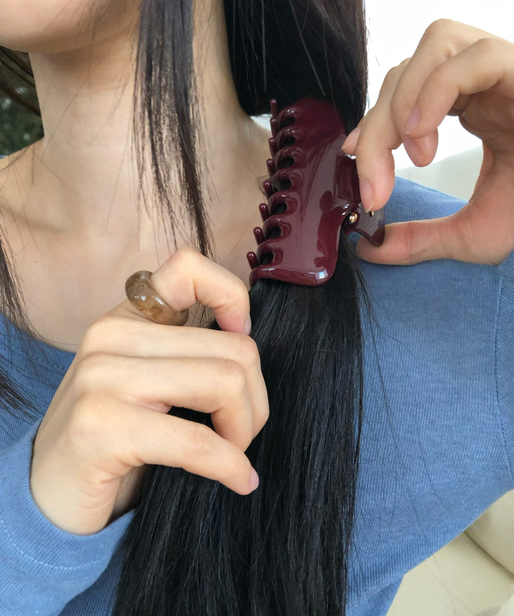 ローヘアクリップ RED