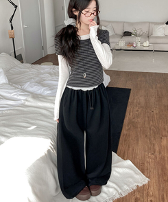 ウィッシュユニークスタートレーニングパンツ BLACK