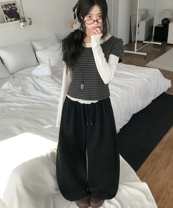 ウィッシュユニークスタートレーニングパンツ BLACK