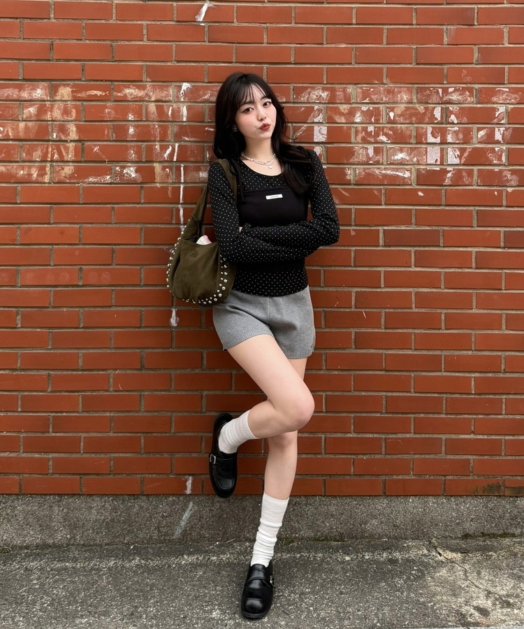 시스루 하이삭스 아이보리