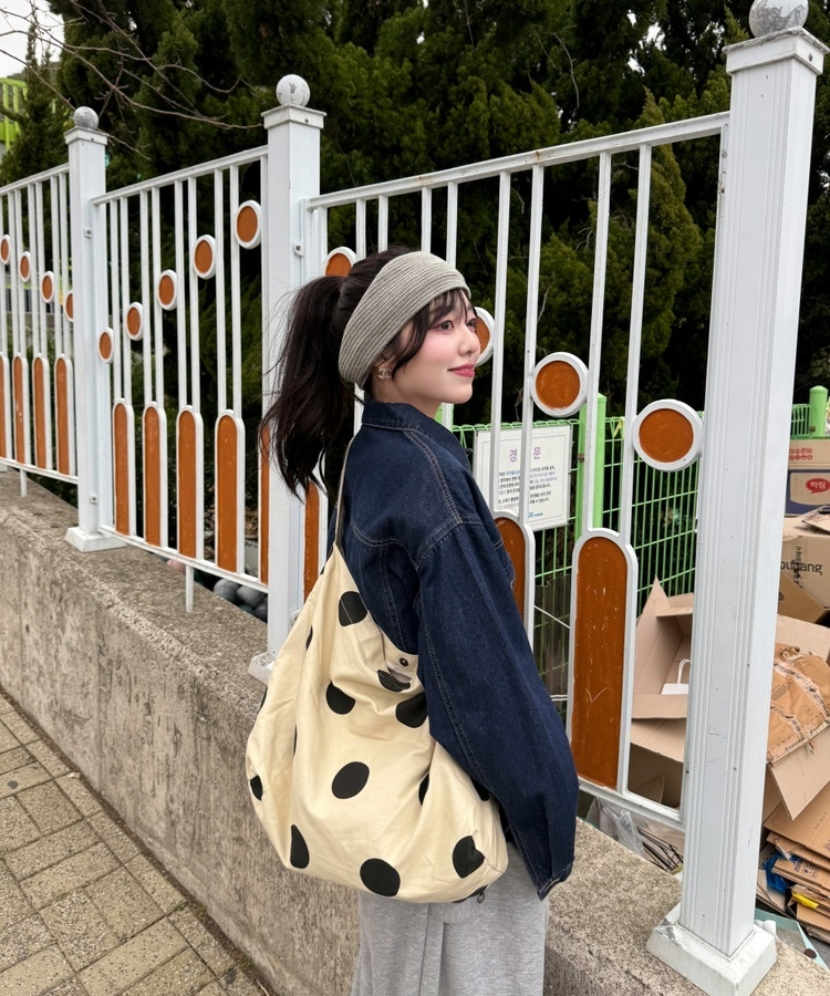 왕도트 크로스백 베이지